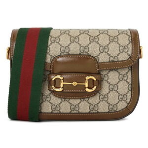 Gucci beige GG brown bag shoulder Horsebit ebony Supreme 1955